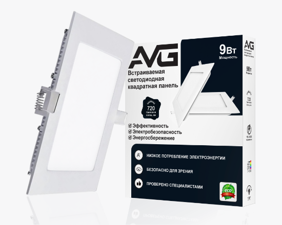 Led պանել քառակուսի ներքին 9W-4K (N.W)  (30)  - ի նկար