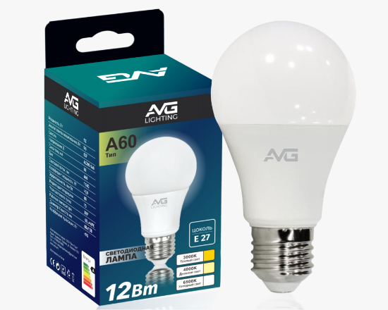 Լուսադիոդային լամպ AVG LED A60-12W-E27-3K - ի նկար
