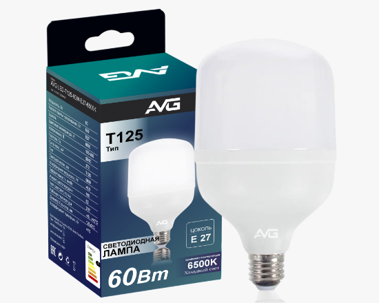 Լուսադիոդային լամպ AVG LED T125-60W-E27-6K - ի նկար