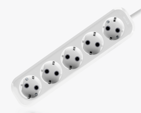 MGP-178 Երկարացման լարի բլոկ լարով 10մ. 5 տեղ. հողանցումով - ի նկար