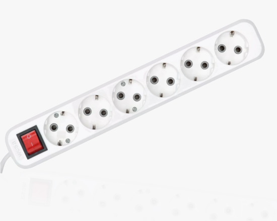 MGP-348 Երկարացման լարի բլոկ լարով 10մ, 6 տեղ. հողանցումով ON/OFF - ի նկար