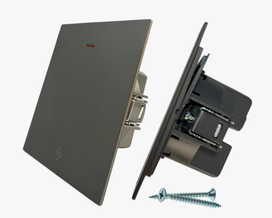 CC-PJ-12 Մոխրագույն ռեվերս-անջատիչ 1 ստեղնով, ինդիկատորով (10) - ի նկար