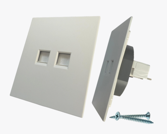 CC-PJ-41 Սպիտակ համակարգչի վարդակ 2 տեղ. (10) - ի նկար