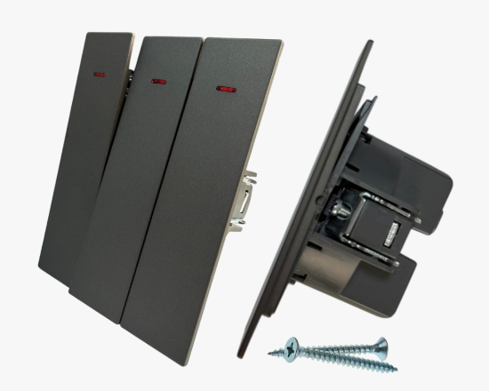 CC-PJ-90 Մոխրագույն անջատիչ 3 տեղ ինդիկատորով (10) - ի նկար